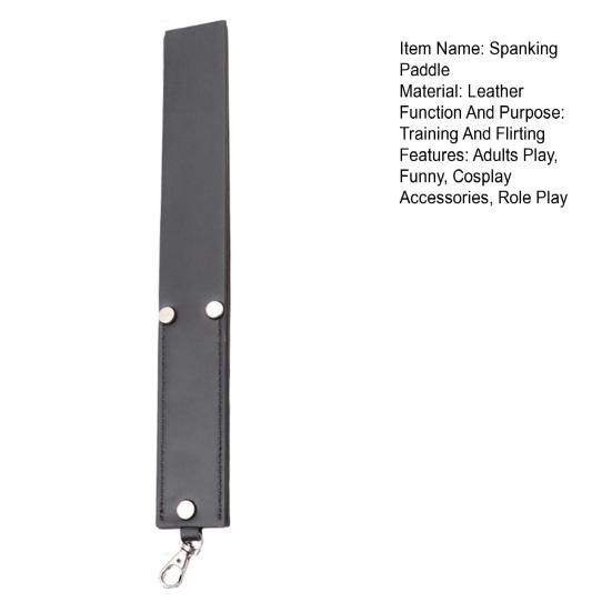 Faux Leather Paddle Rivet Fixation Auditory Stimulation Toy 11 Inches Role Play Cosplay Accessories for Couples