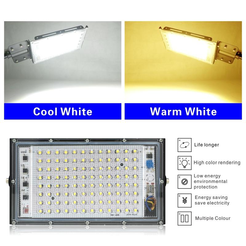100W LED Straßenleuchte AC 220V-240V Außen Flutlicht Scheinwerfer IP65 Wasserdicht Wandleuchte Garten Straße Weg Punktstrahler