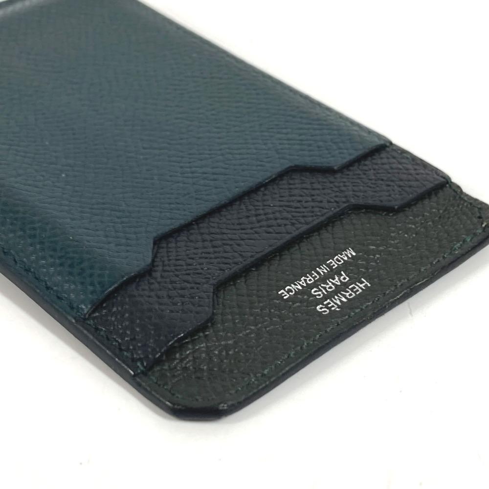 HERMES Logo City 3CC Business card holder/pass case, tricolor Card Case