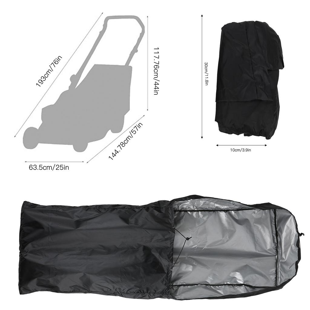 SilverCoated Lawn Mower Waterproof Cover High Temperature Resistance Dustproof  or(Black )