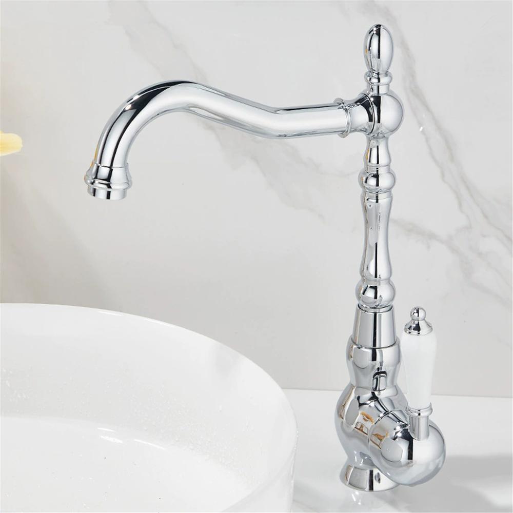 Tuqiu Золотий Високий Змішувач Ванна Кран Раковина Кран Кухня Кран Антикварний Умивальник Кран Раковина Змішувач Гаряча Холодна Змішувач Кран