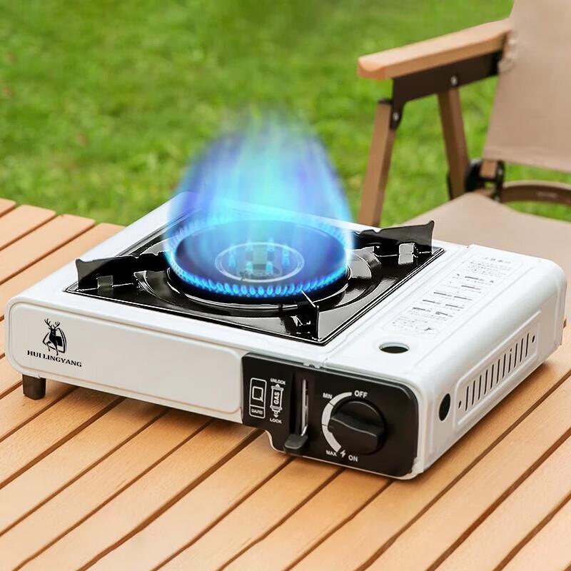 Portable Double-Head Camping Stove One Size