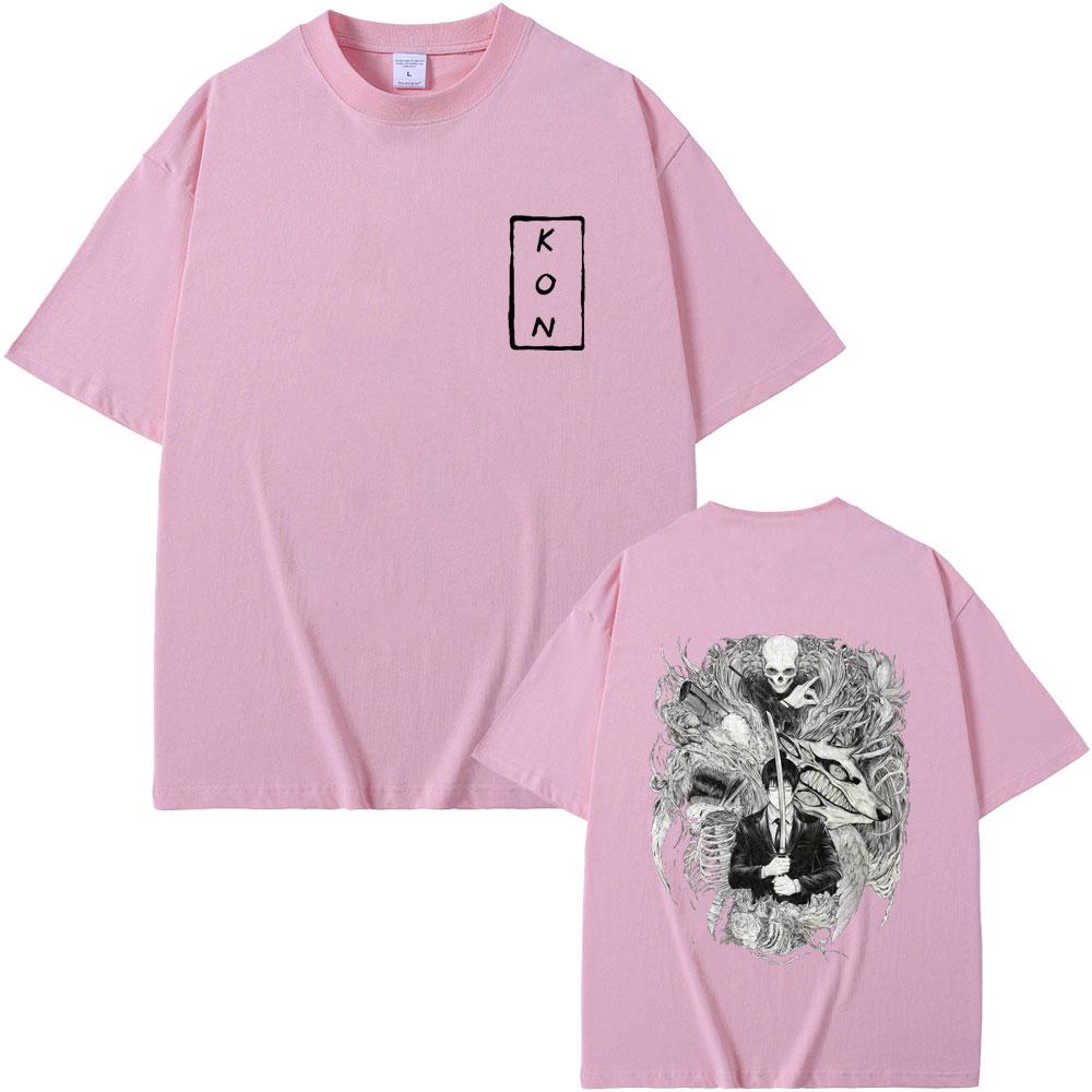 Anime Chainsaw Man Hayakawa Aki Fox Devil Kon Skeleton Graphic Tshirt Men Women Cartoon Oversized T Shirts Male Vintage Tshirt