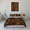 Leopard Print Fur Pattern Bedding Duvet Cover Set  (1*Duvet Cover 2*Pillowcases, Without Duvet Insert)