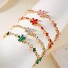 Fashion Fresh Crystal Flower Bracelet For Women Versatile Daily Jewelry