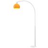 Lampadar pentru Living, Lampă de Podea, Abajur Minimalist cu Picior Înalt și Comutator la Picior, 26x90x180cm, Portocaliu