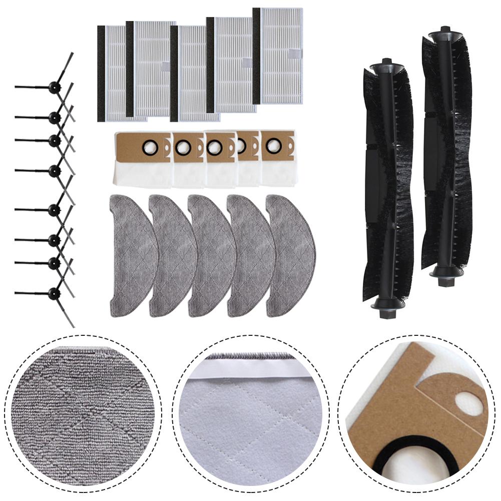 1 Ensemble Pour Laresar Pour L6 Pro Pour Ultenic Pour T10 Brosse Latérale Principale Lingette Serpillère Accessoires d'Aspirateur Pièce de Rechange Pour Remplacer
