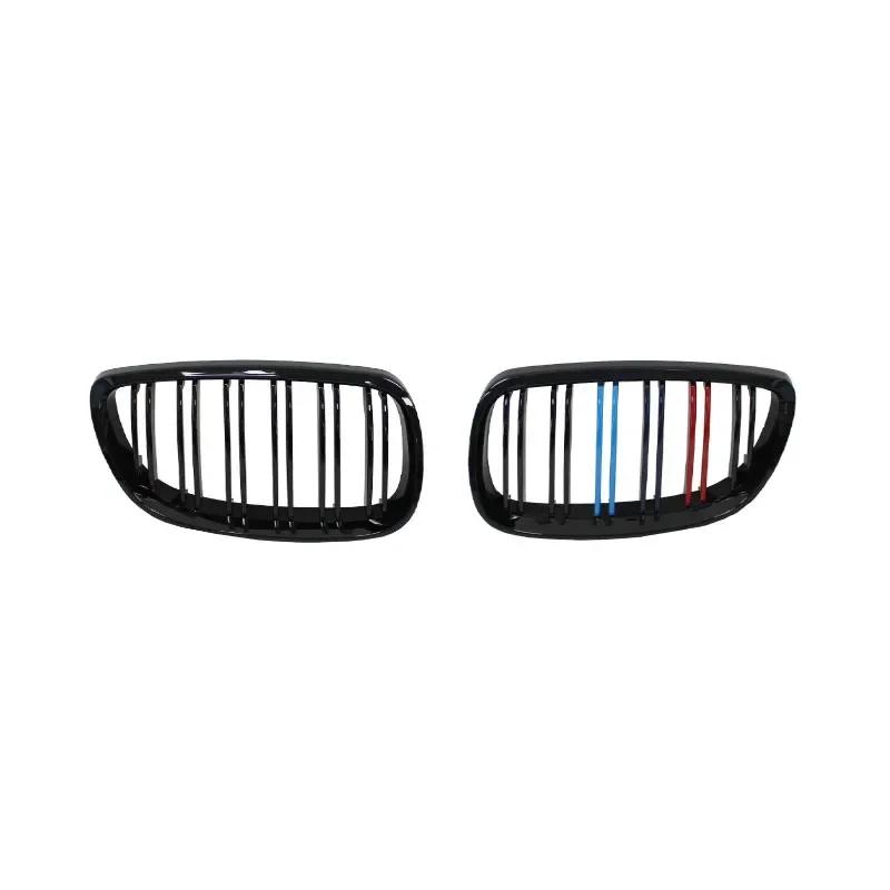 Car Front Grille Racing Front Sport Grill Gloss Black Double Slat Kidney Grille For BMW E92 E93 M3 2006-2009