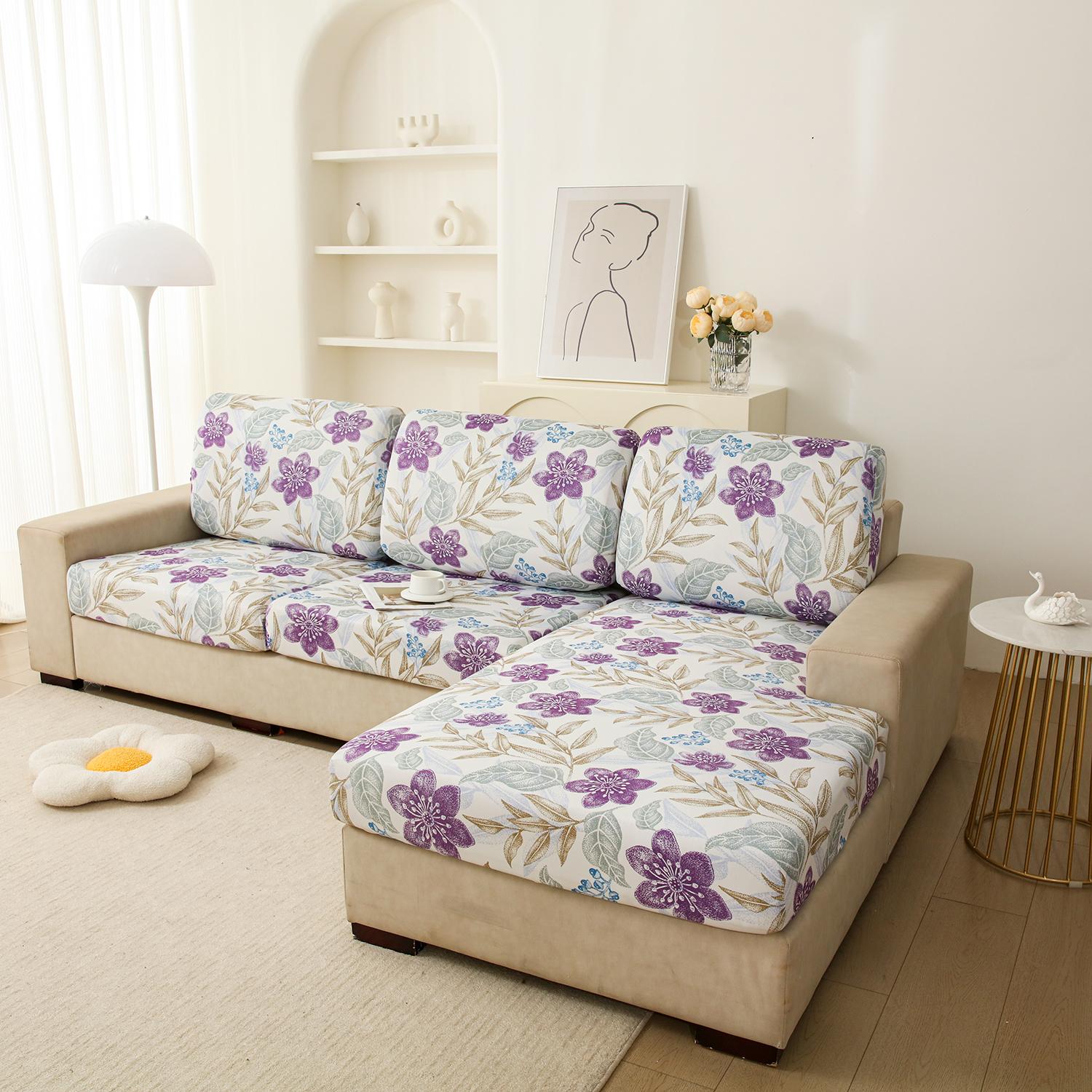 

High Elasticity Printed Sofa Protective Cover Suitable For Outdoor Living Room, Protecting Sofa Cushion Cover S