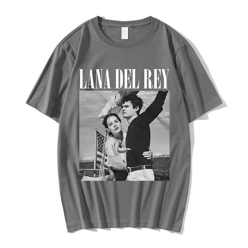 Rea 90-talssångerskan Lana Del Rey Ldr Segling Grafisk T-shirt Unisex Harajuku Herr Vintage Kortärmad T-shirt Oversized T-Shir