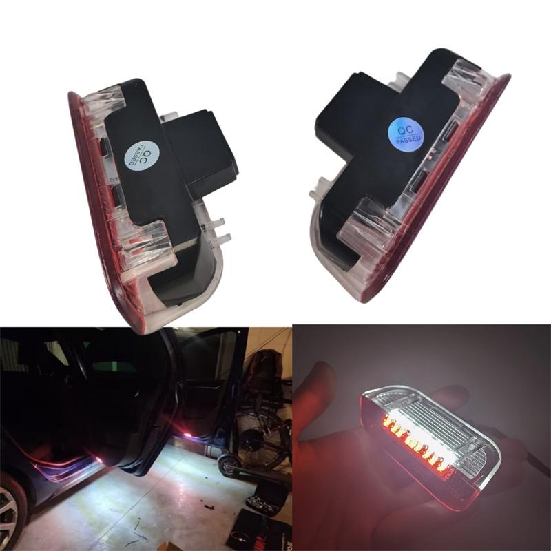 4PCS LED Origin Door Warning Light Interior LAMP LIGHTS+Cable WIRE For Golf Jetta MK5 MK6 Passat B6 B7 CC TIGUAN 3AD 947 411