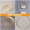 8Pcs Bamboo Craft Hoops for DIY Wreath and Dream Catcher Lightweight Rings for Handmade Decorations with Silk Cotton