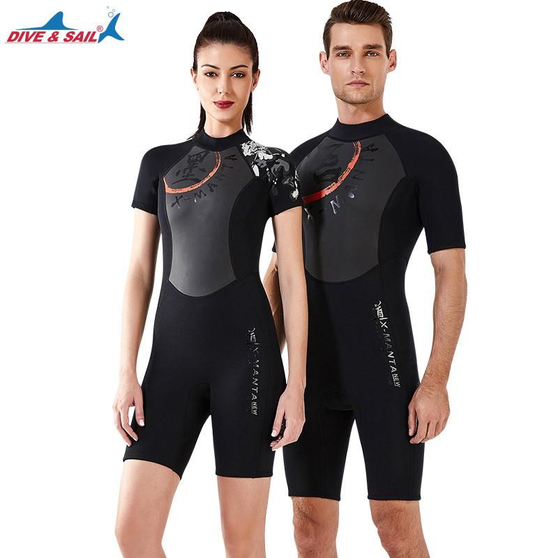 3mm Full Wetsuit Short Sleeve Snorkeling Diving Surfing Jellyfish Protection Unisex Adult