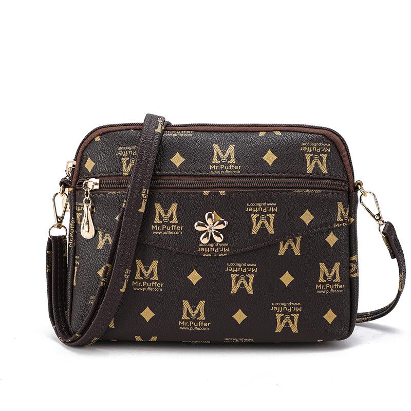 Summer Monogram Bucket Bag, Large-capacity Middle-aged Women's Bag, Daily Single-shoulder Women's Crossbody Bag, Mom's Bag