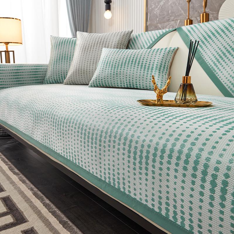

Подушка на диван из ледяного шелка Летняя нескользящая накидка на сиденье Легкая роскошь Современный высококачественный чехол-защита для дивана 70*70cm