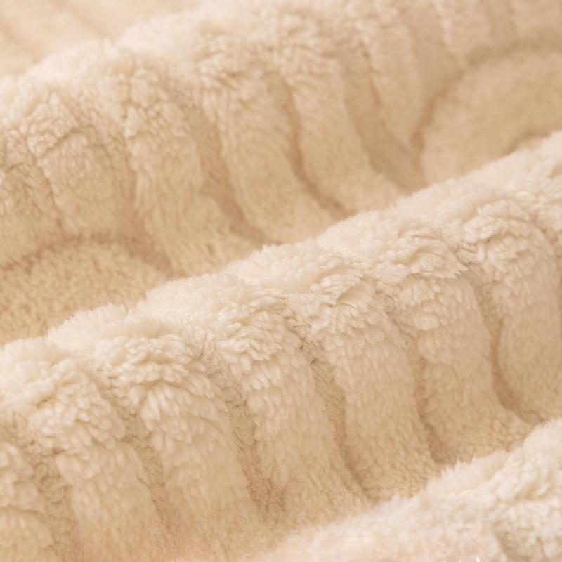 Thickened Warm Sofa Cover Cloth Irregular Anti Slip Sofa Cushion Cover Soft and Sticky Cream Style Autumn and Winter New Style