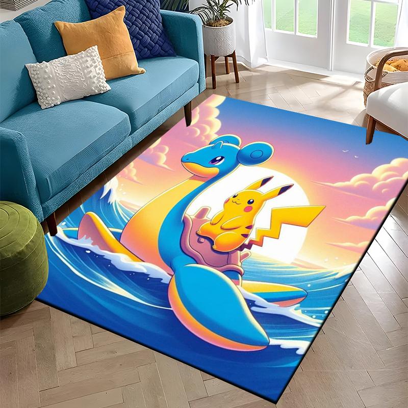 Charizard 3D Painting Japan Cartoon Pokem0n Carpet Rug for Bedroom Living Room Home Sofa Decoration,kids Large Decor Floor Mat