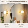 NETTLIFE Wall Sconce - Curved Design Gold Color G9 Base Maximum Power 6W Selectable Color Temperature