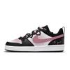 Nike Court Borough Urban Chic Style Heart Message Low Top Skateboard Shoes Women's Black Pink BQ5448-115(Team598-)