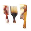 3pcs Hair Comb Set Professional Portable Home Barber Shop Wide Teeth Hair Pick Comb Styling Tool
