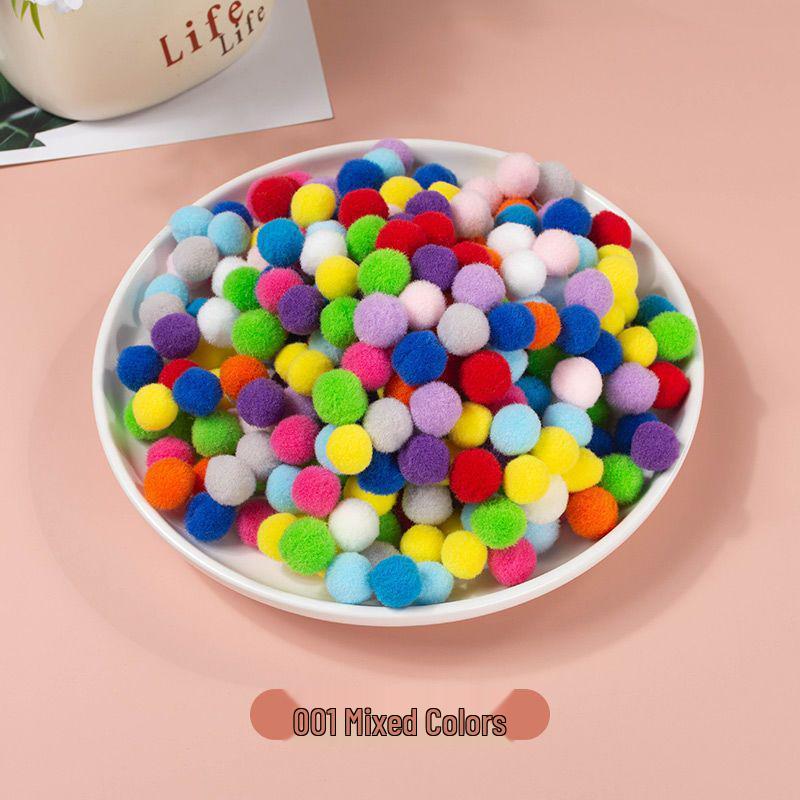 Self-Adhesive Plush Fluffy Yarn Ball Kit - Colorful DIY Cat Toy & Early Education Material