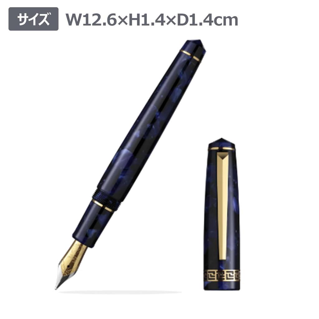 Laban Fountain Fine Rosa Fountain Blue Pen, Nib, Pen, Marble, RN-F9892-BLM(G)-F