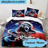 Custom Name 3PCS Ghostface Horror Theme Bedding Set, Including 1pc Duvet Cover And 2pcs Pillowcases, Suitable for Dorms and Bedrooms Gift