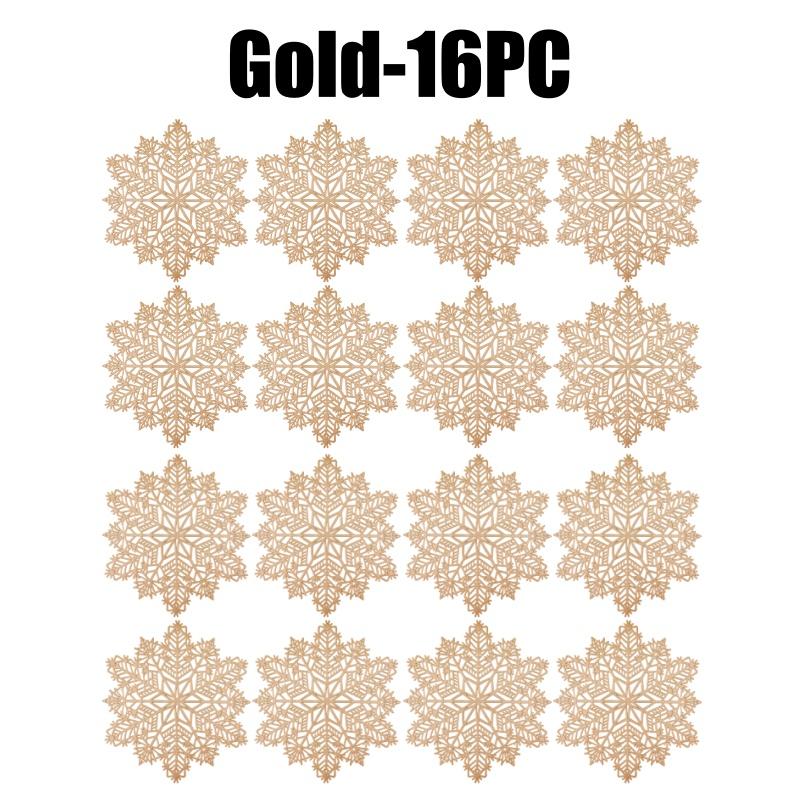 Holiday Snowflake Table Mats Christmas Vinyl Place Mats for Dining Table Wedding Decorative Kitchen Table Mats