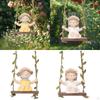 Statua da Giardino di Bambina su Altalena Figura Sospesa per Ingresso