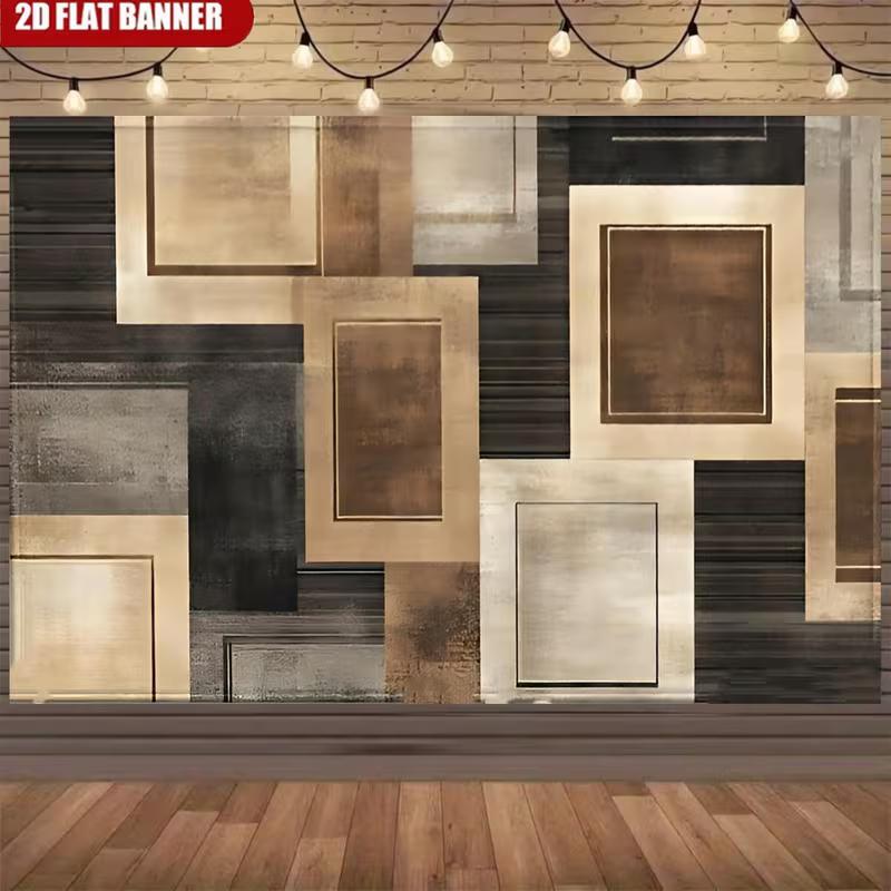 

2D Vintage Textured Abstract Rectangle Tapestry Earthy Brown and Black Design 47.2x31.5inch/120*80cm