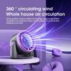 Desktop Wall Mounted Fan High Speed 100 Speed Adjustable Circulating Charging Digital Display Turbine Air Circulation Fan