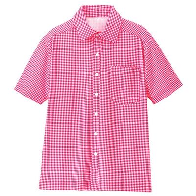 Nursery Gingham Check Shirt, Moisture-Wicking, Quick-Drying, Unisex, Size LL, Pink Check, 9917402A