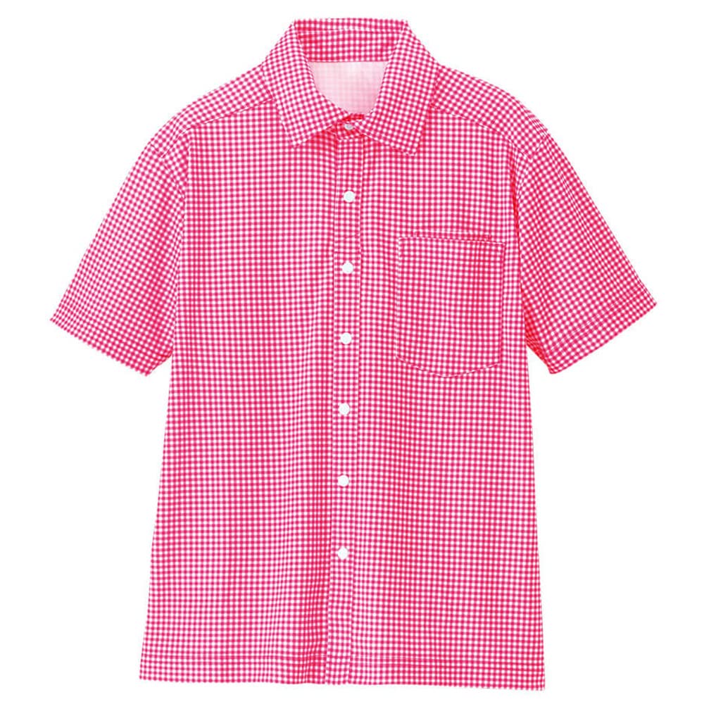 

Nursery Gingham Check Shirt, Moisture-Wicking, Quick-Drying, Unisex, Size LL, Pink Check, 9917402A