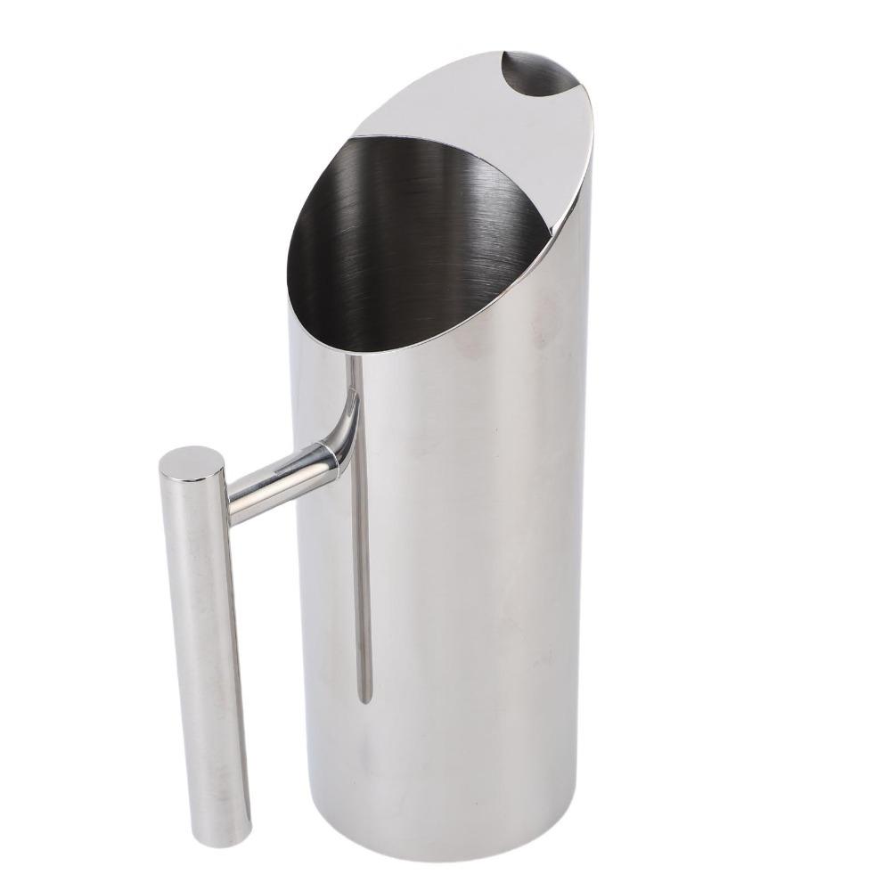 Spill Proof Spout Metal Beverage Pitcher 1 Liter Capacity 1L Metal Pitcher  For Bar