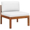 vidaXL 2-teiliges Garten-Lounge-Set mit Kissen Holz Akazie & Seil