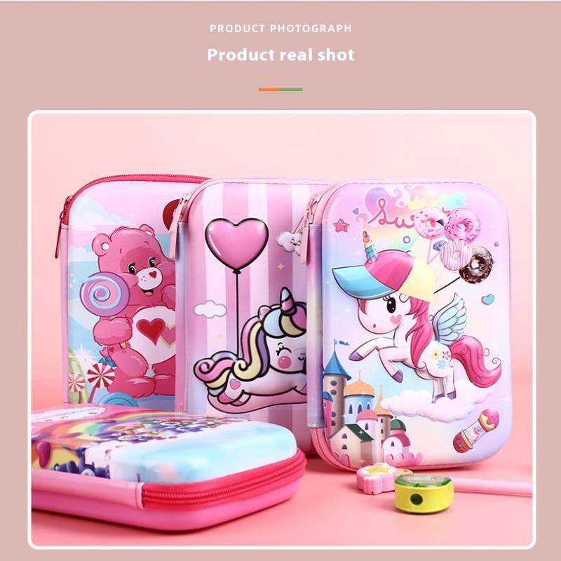 Eva 3D Cube Large Capacity Pencil Case Children'S Multifunctional Stationery Waterproof Pencil Box For Students Office Supplies