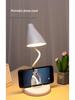 LED Desk Lamp with Eye Protection, Three-Level Dimming, USB Charging & Plug-in, Dual Use for Bedroom or Dorm.