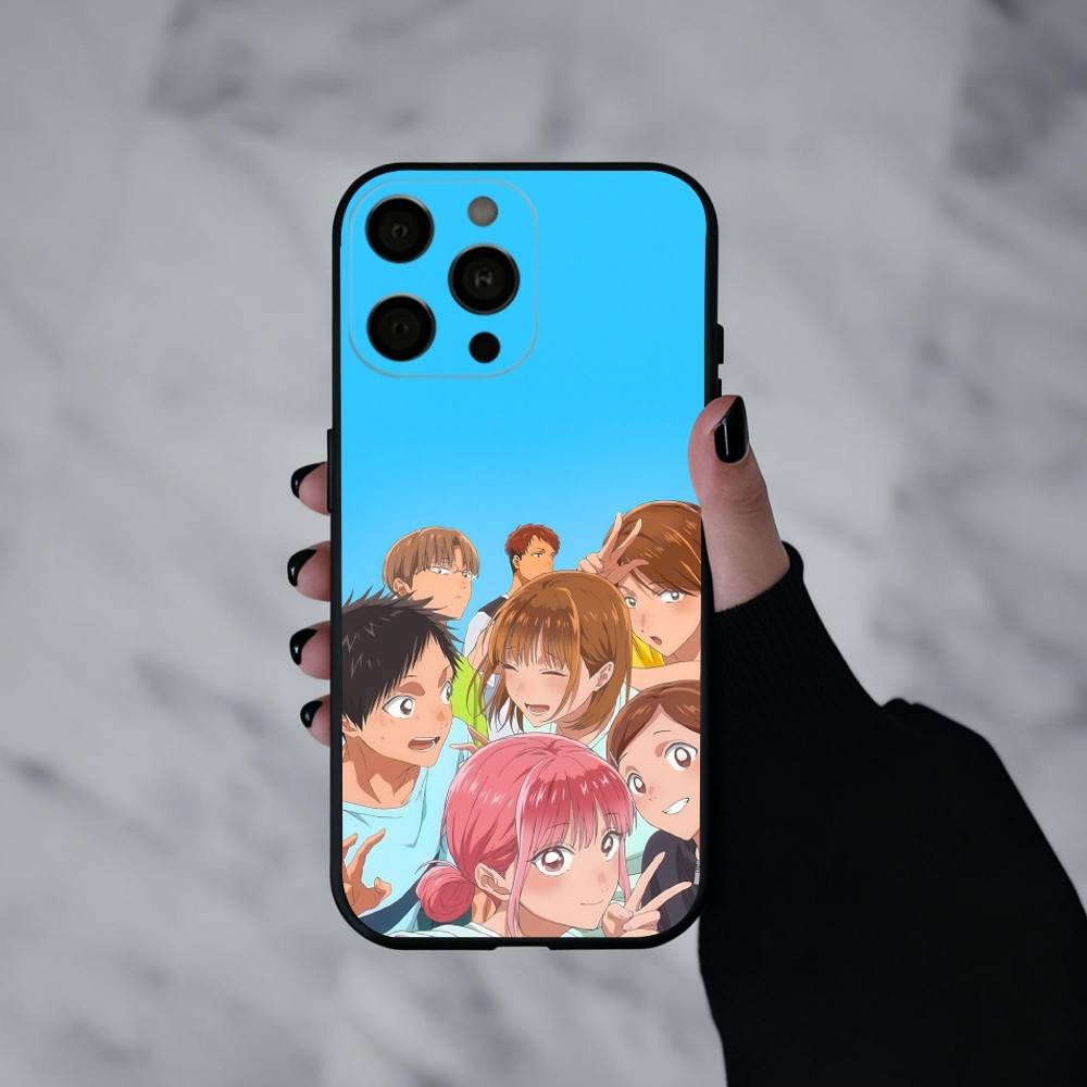 Youth Manga B-Blue Box Phone Case For iPhone 17pro,16,15,14,13,12,11 Plus,Pro Max,XS,Soft Silicone Black Cover