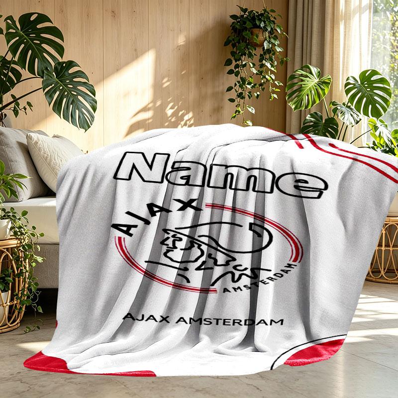 Custom Name Personalized Ajax Print Blanket, Home Decor, Bedroom, Sofa, Camping, Couch, Gifts for Birthday Christmas