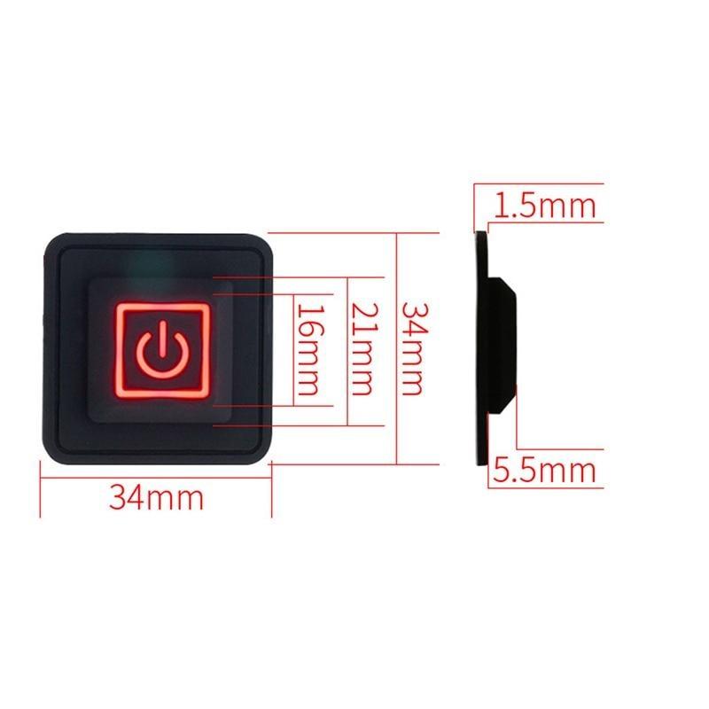 3.7~12V Heated Vest Pants Gloves Electric Heating Waistband DIY Temperature Controllers Rheostat Switch Silicone Button Switches