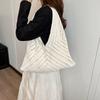 Fashion Polyester Crochet Shoulder Bags Large Capacity Handmade Tote Bag Vintage Hollow Out Handbag Girls