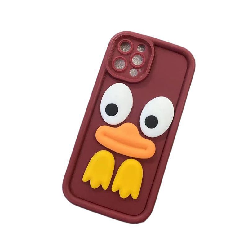 Three-dimensional sausage duck applies to Transsion INFINIX mobile phone case personalized creative CAMON 40 fun cartoon soft case