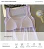 2026 Summer Blue Sleeveless Nightgown with Chest Pads - Women's Sweet Pure Desire Style
