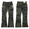 New Style Splatter Patchwork Cargo Pants American Style High Street Micro Flare Casual Trousers