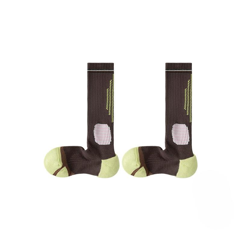 

Women s Sports Socks, Women s Cotton Pressure Toe Mesh, Women s Mid-calf Socks, Running Socks 1 pair кавовий