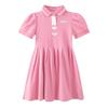 Kids Short-sleeved Dress Fashion Girls Skirt Small Fragrant Wind Sweet Pleated Princess Dress Casual Children's Clothing