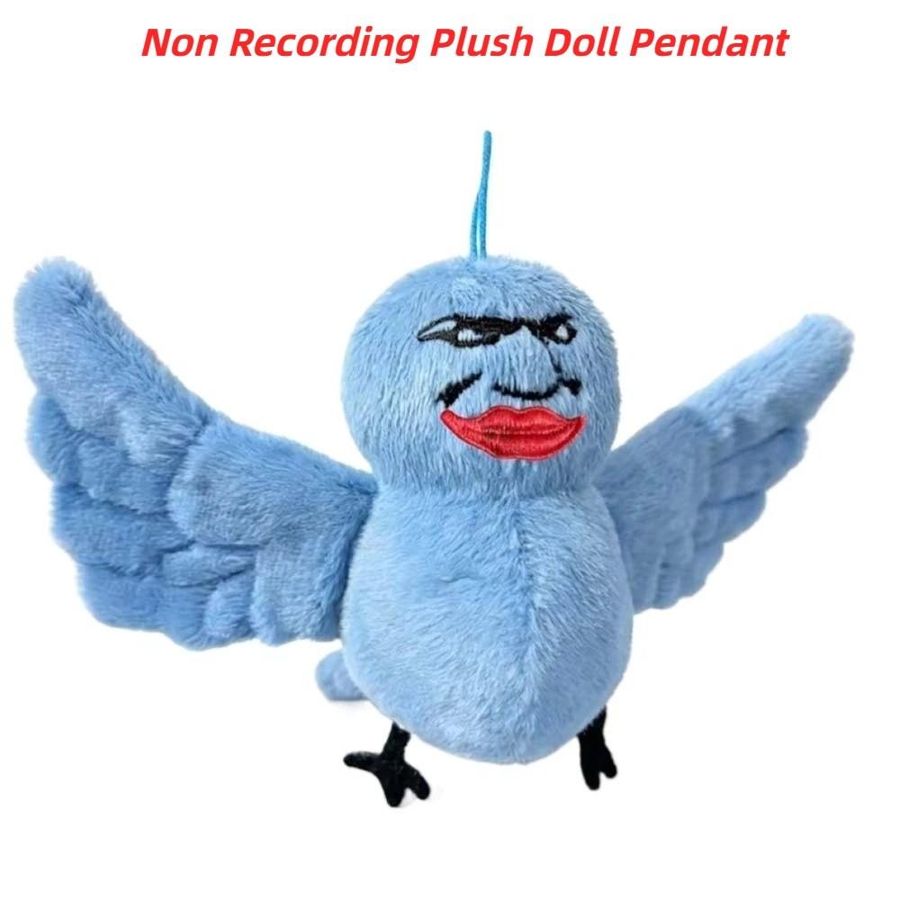 Button Batteries Blue Bird with Expression Cartoon Plush Doll Pendant  Valentine s Day Style 3