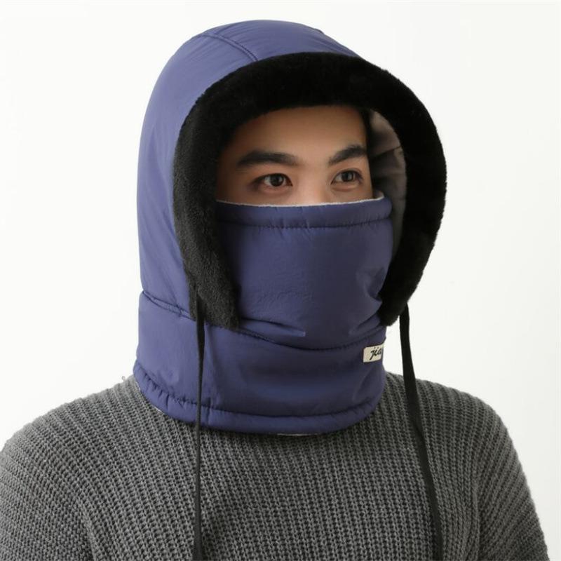 Northeast Fleece-Lined Warm Earflap Lei Feng Hat Men's Outdoor Ski Hat Women's Cycling Windproof Snow Warm Hat