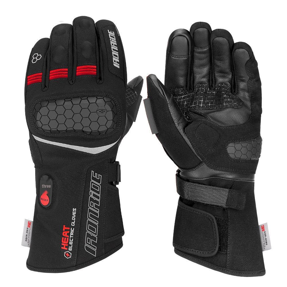 Motorcycle Heated Winter Gloves: Touchscreen, Thinsulate, Velvet-Lined for Skiing and Outdoor Use