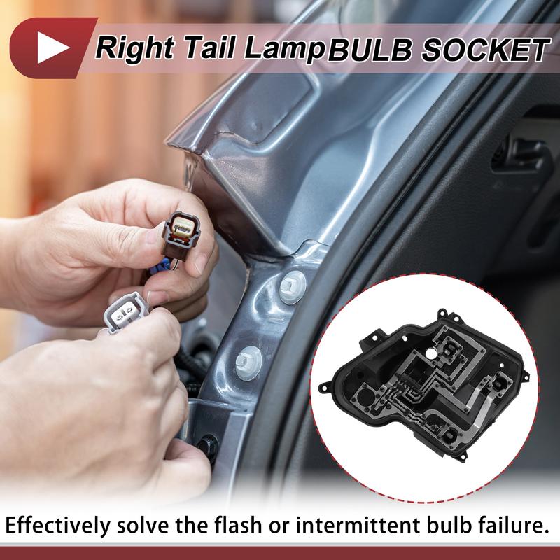 X Autohaux 1 Pc Right Tail Light Socket for Peugeot 301 M33 14-16 Lamp Bulb Connector